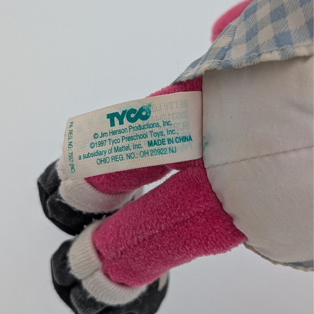 Vintage Sesame Street Betty Lou Plush Tyco 1997 Jim Henson Pink Muppet Doll Toy - Picture 3 of 5